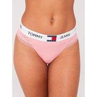 Tommy Jeans Heritage Lace Thong - Pink
