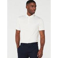 Lacoste Golf Technical Printed Polo Shirt - Off White