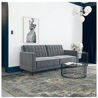 Dorel Home Pin Tufted Transitional Velvet Sofa Bed