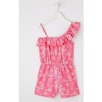 V By Very Girls Pink Ruffle Jumpsuit - Multi