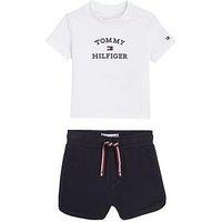 Tommy Hilfiger Baby Th Logo Short And Tee Set - White
