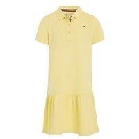 Tommy Hilfiger Girls Essential Polo Dress - Yellow Tulip