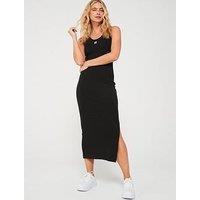 Hugo Nalimera Logo Jersey Midi Dress - Black