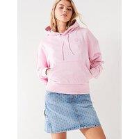 Hugo Blue Cropped Hoodie - Pink