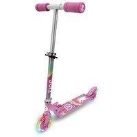 Zinc Two Wheeled Folding Light Up Explorer Scooter - Unicorn