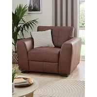 Very Home Arden Leather Armchair - Brown