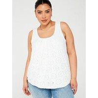 V By Very Curve Stretch Lace Bubble Hem Top