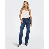 Only Mid Waist Straight Leg Jeans - Blue