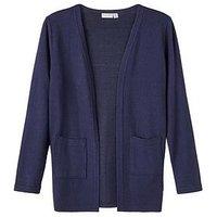Name It Girls Longline Cardigan - Dark Sapphire