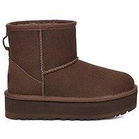 Ugg Kids Classic Mini Platform Classic Boot - Dark Brown