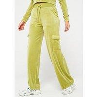 Juicy Couture Audree Velour Cargo With Juicy Diamante Logo - Green