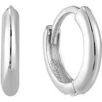 The Love Collection Sterling Silver 10Mm Tiny Huggie Earrings