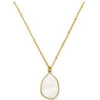 The Love Collection Gold Plated Crystal Natural Cut Necklace