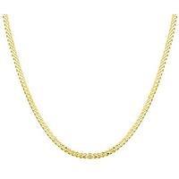 The Love Collection Men'S 18Ct Gold Plated Sterling Silver 1/4 Oz Curb Necklace