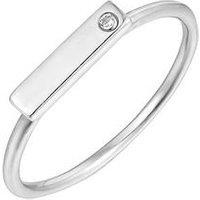 The Love Silver Collection Sterling Silver Skinny Cz Polished Ring