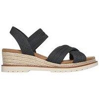 Skechers Desert Chill Padded Cross Strap Sandal - Charcoal Textile