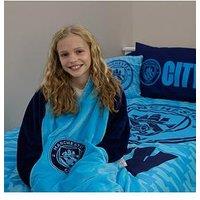 Manchester City FC Wearable Oversize Hooded Blue Fleece Size L 13 Year Olds +
