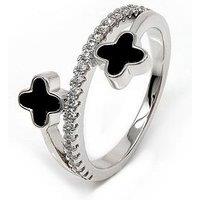 Say It With Luck Ring - Silver & Black