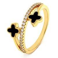 Say It With Luck Ring - Gold & Black
