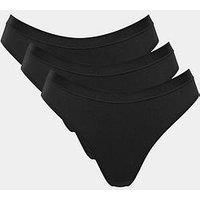 Sloggi Go Casual High Leg 3 Pack Briefs - Black