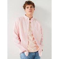 Levi'S Long Sleeve Button Down Stripe Shirt - Light Pink