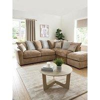 Very Home Ariana Right Hand Fabric Corner Chaise Scatter Back Sofa With Footstool