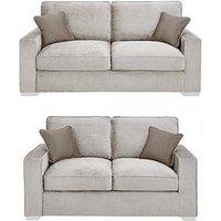 Very Home Chicago Deluxe Fabric 3 Seater + 2 Seater Sofa Set (Buy And Save!)