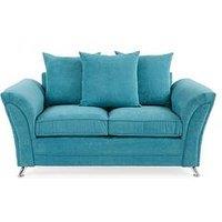 Very Home Dury 2 Seater Fabric Scatter Back Sofa - Teal - Fsc Certified