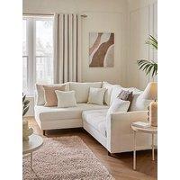 Very Home Rune Fabric Left Hand Corner Sofa - Cream - Fsc Certified