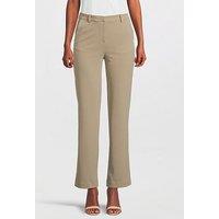 Vero Moda Mid Waist Straight Leg Trouser - Beige