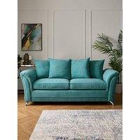 Very Home Dury Fabric 3 Seater Scatterback Sofa - Teal - Fsc Certified