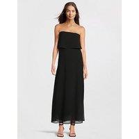 Vila Bandeau Frill Dress - Black