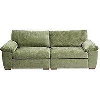 Very Home Salerno Standard Back 4 Seater Fabric Sofa - Olive Green - Fsc Certified