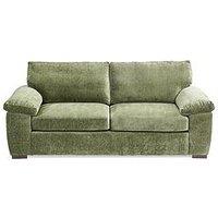 Very Home Salerno Standard Back 3 Seater Fabric Sofa - Green - Fsc Certified