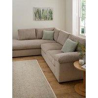 Very Home Amalfi Standard Back Left Hand Fabric Corner Chaise Sofa - Cream - Fsc Certified