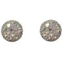 Buckley London The Carat Collection - Clear Halo Solitaire Earrings