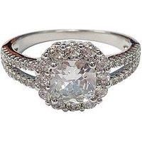 Buckley London The Carat Collection - Split Band Cushion Sparkle Solitaire