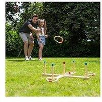 Grasshopper Games Ring Toss Wooden Garden Set