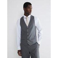 River Island Plain Single Breasted Suit Waistcoat - Grey