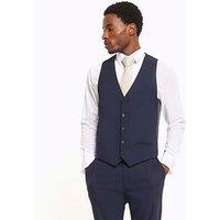 River Island Plain Single Breasted Suit Waistcoat - Navy