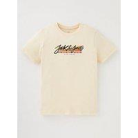 Jack & Jones Junior Boys Tampa Fastrunner Short Sleeve T-Shirt - Buttercream