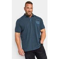 Badrhino Pocket Short Sleeve Polo Shirt - Blue