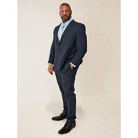 Badrhino Plain Suit Trousers - Blue