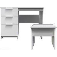 Swift Adair Ready Assembled 2 Piece Dressing Table And Stool Set - Matt White