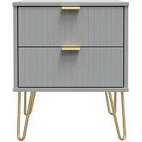 Swift Andie Ready Assembled 2 Drawer Bedside Cabinet