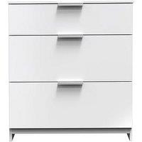 Swift Adair Ready Assembled 3 Drawer Deep Chest - Matt White