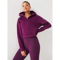 Gym + Coffee Women'S Training Ignite Full Zip Hoodie - Burgundy