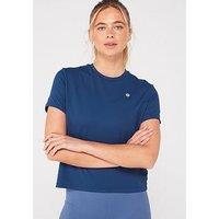 Gym + Coffee Women'S Training Hybrid Tee - Blue