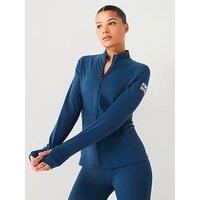 Gym + Coffee Women'S Training Adaptive Zip Jacket - Blue