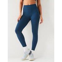 Gym + Coffee Women'S Training Lotus Chevron 7/8Th Leggings - Blue